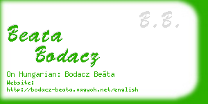 beata bodacz business card